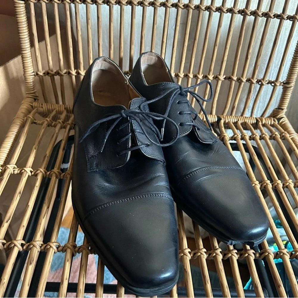 Florsheim Jackson Cap Toe Oxford Black Men's Dress Shoes Leather Size 11M‎